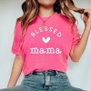 Simply Sage Market Women's Blessed Mama Heart Short Sleeve Garment Dyed Tee - 2 of 3