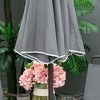Resenkos Patio Dining Sets,Patio Furniture Sets,6 Piece Patio Dining Set for 4 with Umbrella, Gray - 2 of 4