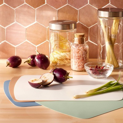 4pc 14x11 Nonslip Cutting Mat Set - Figmint™: Multicolor Silicone Cutting Board Set, Hand Wash