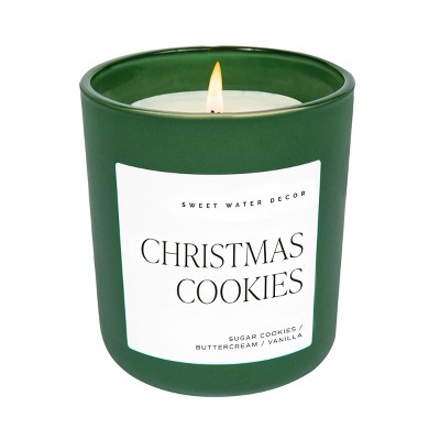 Sweet Water Decor Christmas Cookies 15oz Matte Candle - Green