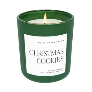 Sweet Water Decor Christmas Cookies 15oz Matte Candle - Green - 1 of 3