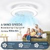 HUMHOLD Bladeless Ceiling Fan with Light Remote, Smart LED Ceiling Fans with Voice/App Control, Modern Low Profile Dimmable Light Ceiling Fan - 4 of 4