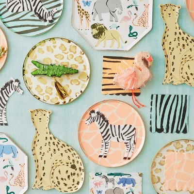 Safari Animal Print Neon and Gold Foil Luncheon Napkins