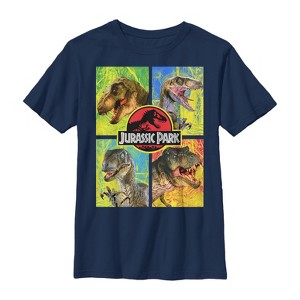 Boy's Jurassic Park T. Rex and Velociraptor T-Shirt - 1 of 3