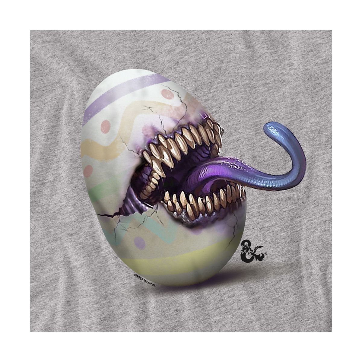 Dungeons Dragons Easter Egg Mimic Kids T-Shirt For Youth Athletic Heather - thumbnail 3