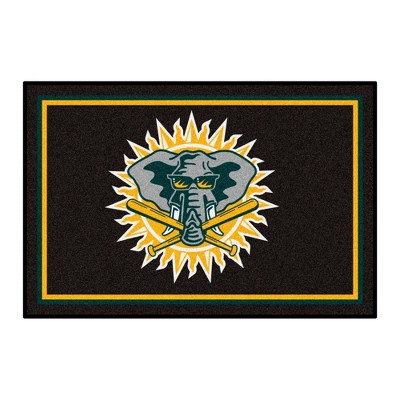 MLB Oakland Athletics 4'x6' 2000 Retro Collection Plush Area Rug