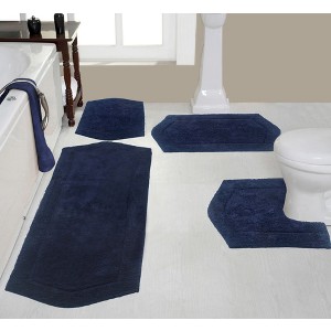 Waterford Collection Cotton Tufted Set of 4 Bath Rug Set - Home Weavers - 1 of 4