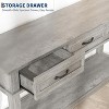 Console Table with 3 Storage Drawers, 3 Tier Farmhouse Wooden Sofa Table, Hallway Tables for Entryway - 3 of 4