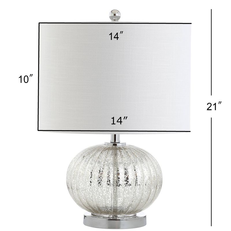 21&#34; Glass Judith Mercury Table Lamp (Includes LED Light Bulb) Silver - JONATHAN Y, 5 of 8