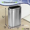 Alpine Industries Commercial Indoor Dual-Stream Recycling Station 10.5 Gallon Stainless Steel - image 2 of 4