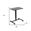 HomeRoots Adjustable Black Wood and Stainless Steel Rolling Standing Desk - 3 of 4