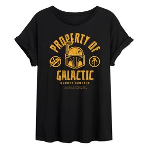 Women's - Star Wars - Property Of Galactic Bh Oversized Graphic T-Shirt - 1 of 4