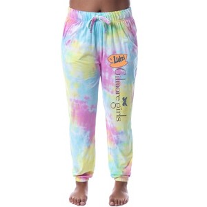 Gilmore Girls Womens' Luke's Diner Logo Tie-Dye Sleep Jogger Pajama Pants Multicolored - 1 of 3