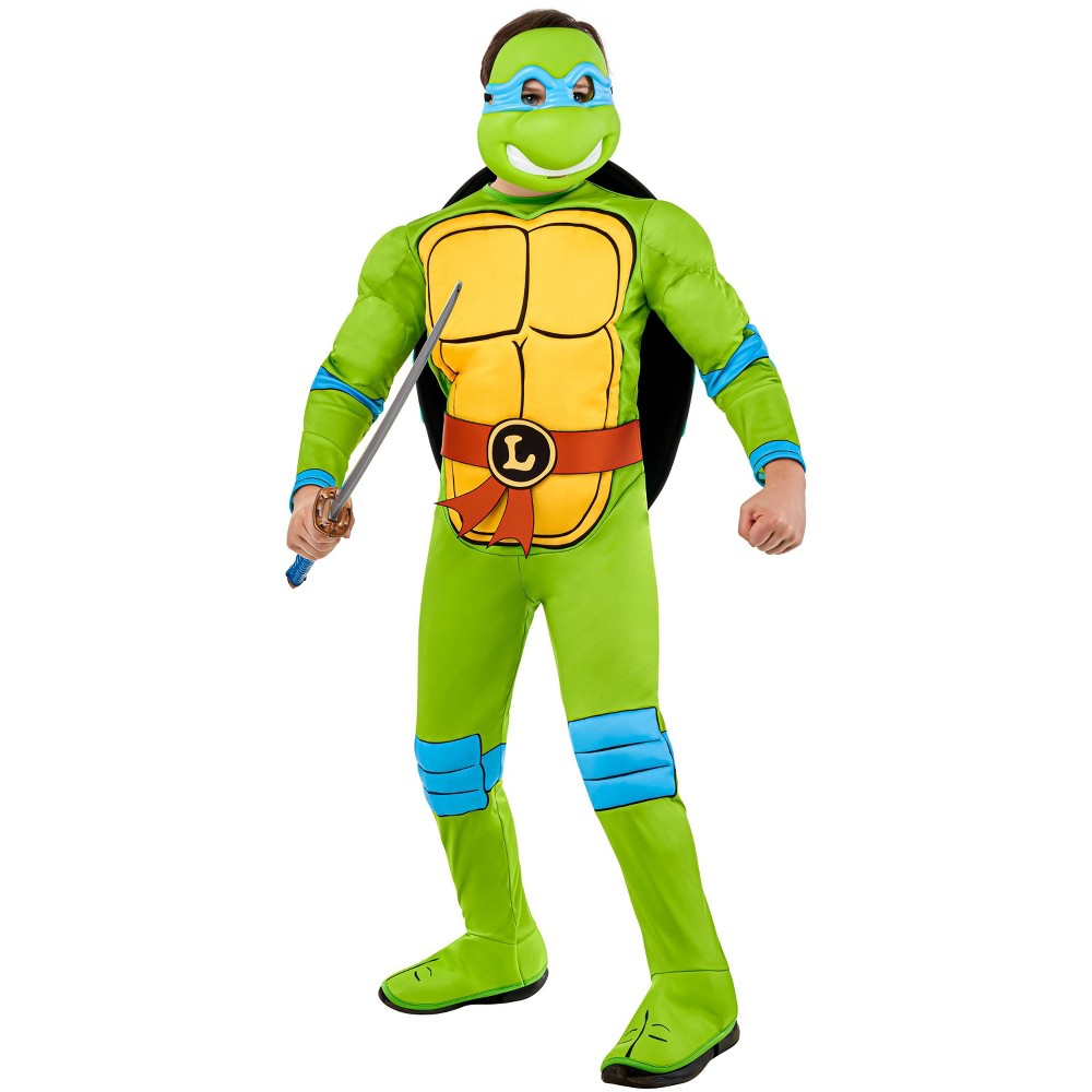 Kids' Teenage Mutant Ninja Turtles Leonardo Halloween Costume Jumpsuit with Mask S