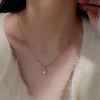 Plated Pearl Pendant Necklace - HTUTWOO™  18K Gold Pendant Necklace, for Everyday Birthday Holidays Gifts - 2 of 4