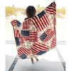 Catalonia USA Bald Eagle Blanket, 50"x60" Patriotic Fleece Blanket, Red, White, Blue - 2 of 4