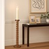 Wooden Spiral Floor Candle Holder for Home Decor - Decorative Candlestick for Living Room Decor or Entryway Accent - 36", Brown - 2 of 4