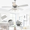 Parrot Uncle 52" Chrome Modern Crystal Ceiling Fan with Lights and Remote Control - 3 of 4