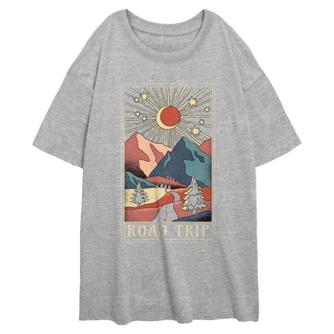 Junior's Lost Gods Mountains Trip Tarot Card Oversized T-Shirt - image 1 of 2