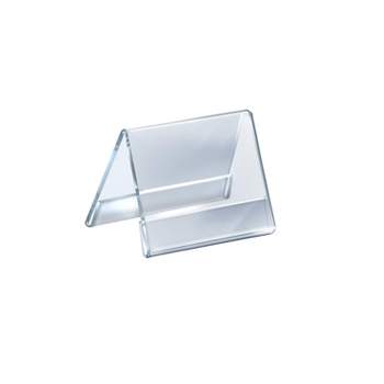 Azar Displays Double Foot 2 Sided Acrylic Vertical Sign Holders 11 x 14  Clear Pack Of 10 Holders - Office Depot