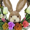 16"  Floral Tulip Wreath with Bunny - National Tree Company - 3 of 4