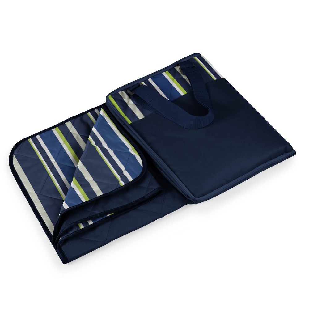 Picnic Time Vista Outdoor Picnic Blanket - Blue Stripe