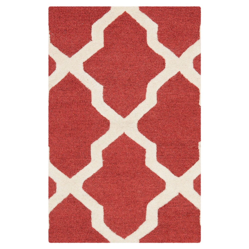 2'x3' Quatrefoil Design Accent Rug Rust/Ivory - Safavieh