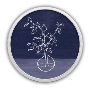 Creative Products Blue Floral Still Life I 20 x 20 Round White Framed Print - 1 of 1