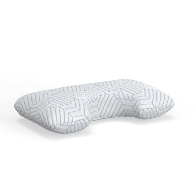 TopComfy Support Pillow Bella Ice Curve Pillow with Phase Change Cooling Cover for Ultimate Comfort, White and Blue, 16"*8"*8"