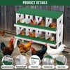 Nesting Boxes for Chickens, Metal Roll Out Laying Nest Box with Perch, Secure Lid Wall Mount or Free Standing - 4 of 4