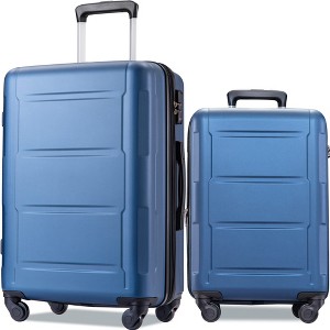 ABS Hardside Luggage Set, Portable Lightweight Spinner Wheel Luggage With 3-Digit Lock, Rolling Suitcases For Travel, 20"/24" - 1 of 4