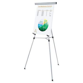 UNIVERSAL 3-Leg Telescoping Easel with Pad Retainer Adjusts 34" to 64" Aluminum Silver 43050