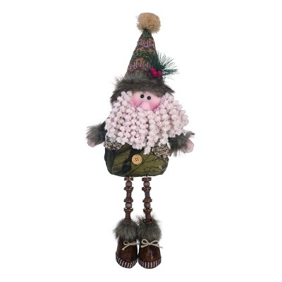 Transpac Fabric 15 in. Multicolor Christmas Plush Country Shelf Sitter