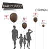 PartyWoo Balloons Dark Brown Boho Matte 18 12 10 5 Inch 100 pcs - 2 of 4