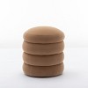 Round Upholstered Ottoman Velvet Foorstool with Storage for Living Room,Bedroom-Tanpinhause - 3 of 4
