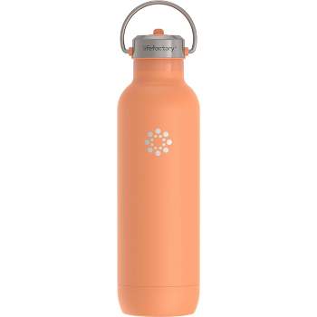 Lifefactory 12-Ounce Glass Water Bottle with Active Flip Cap and Protective Silicone Sleeve, Cantaloupe