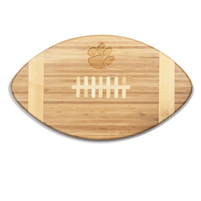 NCAA Clemson Tigers Touchdown! Football Cutting Board & Serving Tray - Brown