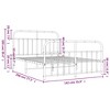 vidaXL Robust Steel Bed Frame with Extra Storage Space and Functional Headboard and Footboard - 4 of 4