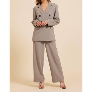 Women's Double Breasted Blazer - moodie - 1 of 3