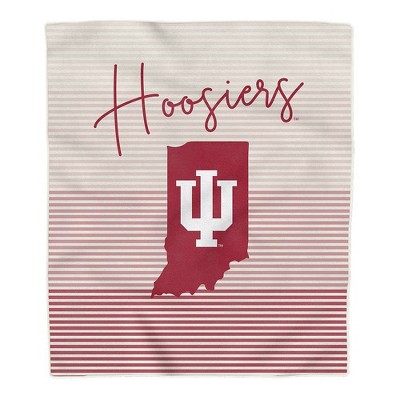 NCAA Indiana Hoosiers Ultra Fleece State Stripe Blanket