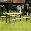 Dracelo Portable Picnic Table and Bench Set - 2 of 3