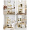 VASAGLE Bar Cart, Home Bar Serving Cart, Small Bar Cart with 3-Tier Shelf, Wine Holders, Glass Holders, Mini Bar Cart Kitchen, Pale Gold - 4 of 4