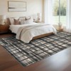 Modern Area Rugs Washable Plaid Floor Cover with Non-Slip Backing - 4 of 4