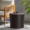 Maggift Patio End Tables Accent Side End Table for Outdoor and Indoor, Garden, Backyard Use, Special Design, Brown, 17.5"*17.5"*16.75" - 2 of 3