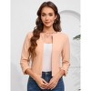 Cropped Blazers for Women Business Casual Open Front Long Sleeve Suit Jacket Trendy Oversized Work Office Blazer - 2 of 4