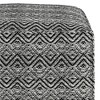 Flora Square Woven PET Polyester Pouf Gray/Black - WyndenHall: Upholstered, No Assembly, 250lb Capacity - 3 of 4