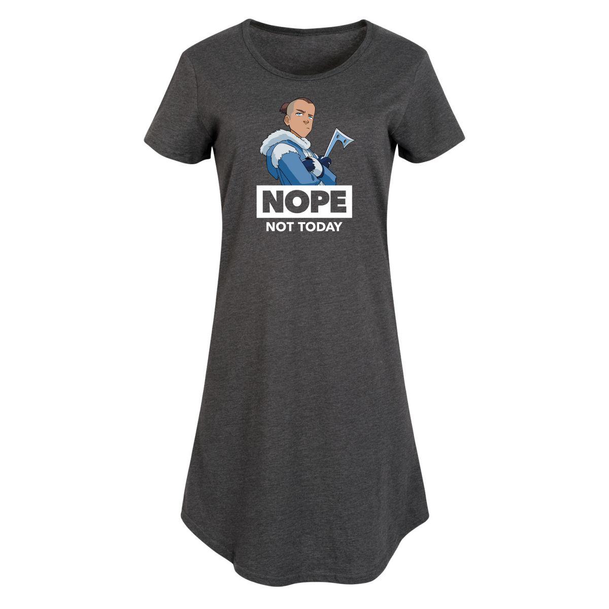 Women's - Avatar - The Last Airbender - Sokka Nope Graphic T-shirt Dress - thumbnail 7