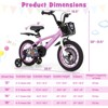 Costway 12"/14"/18" Kid's Bike for 4-8 with Height-Adjustable Handlebar & Saddle Handbrake Blue/Green/Red/Purple - 2 of 4