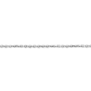 Black Bow Jewelry 1.25mm 14k White Gold Solid Cable Chain Necklace - 1 of 4