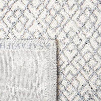 Gray Hand-Tufted Wool 8' x 10' Geometric Area Rug